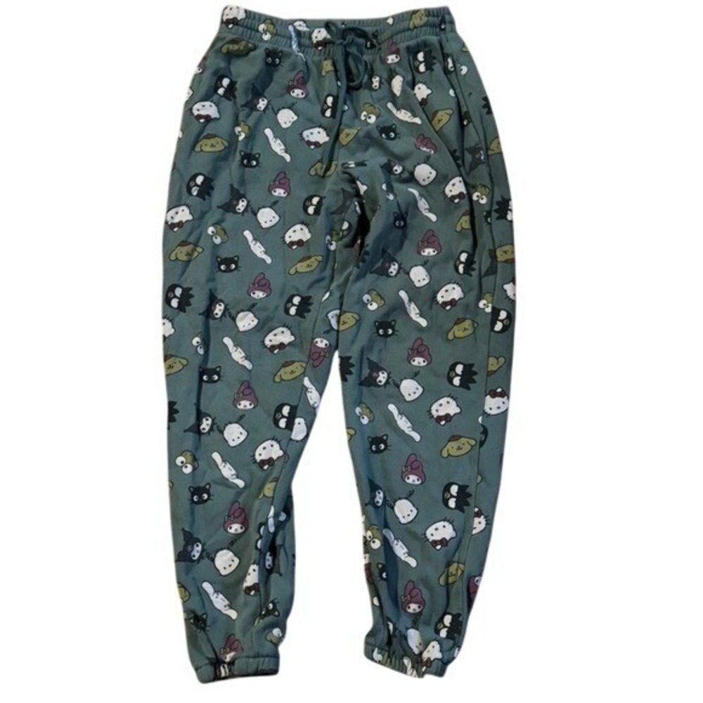 Sanrio Hello Kitty & Friends Green Joggers  Fun Fans Retro Y2k Size M Whimsical